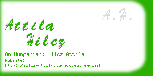 attila hilcz business card